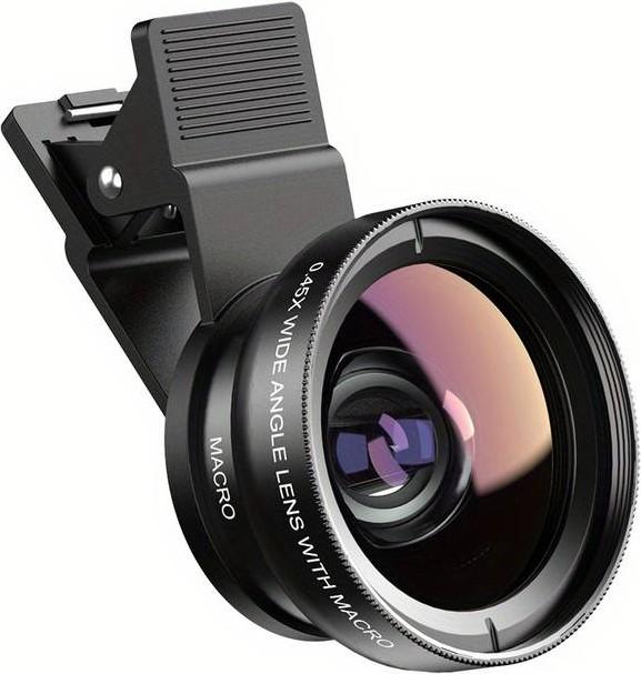 Produktbild PhoneLook APEXEL Smartphone Kamera Objektiv Aufsatz 2 in 1 Ultra Weitwinkel 0.45x Objektiv & Super Makro Linse