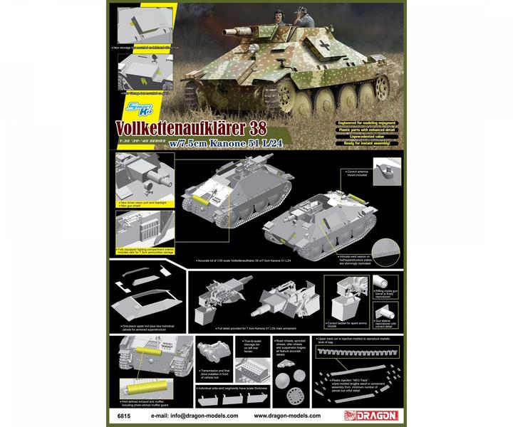 Produktbild 1:35 Vollkettenaufklär.38 w/7,5cm Kanone