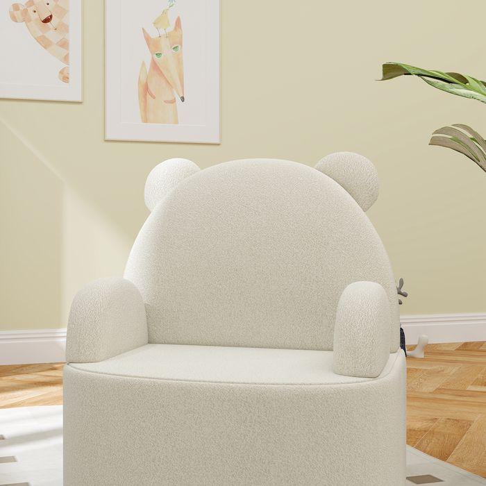 Produktbild Swisshandel24 Kindersessel, Kindersofa, Teddyfleece, Bärenform, 1,5-3 Jahre, Beige (Kindersessel)