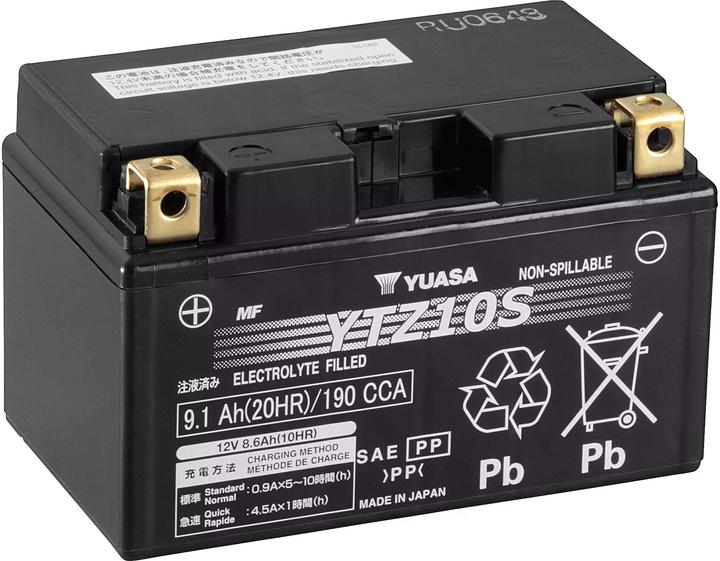 Actual product image Yuasa YTZ10S (12 V, 9.10 Ah, 190 A)