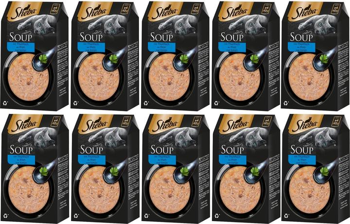 Produktbild Sheba SOUP Multipack Portionsbeutel Thunfisch (Adult, 10 Stk., 1600 g)