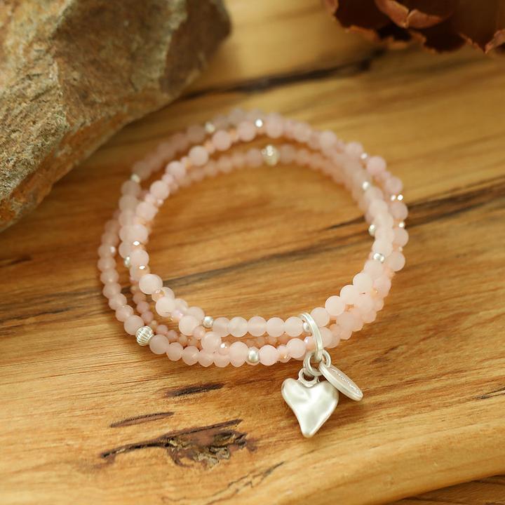 Actual product image Andreani Bracelet with genuine rose quartz (8 cm, Pink)