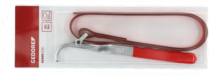 Actual product image Gedore Red red strap spanner, Ø 200 mm, 15 mm wide fabric strap, Made of chrome vanadium steel (200 mm)