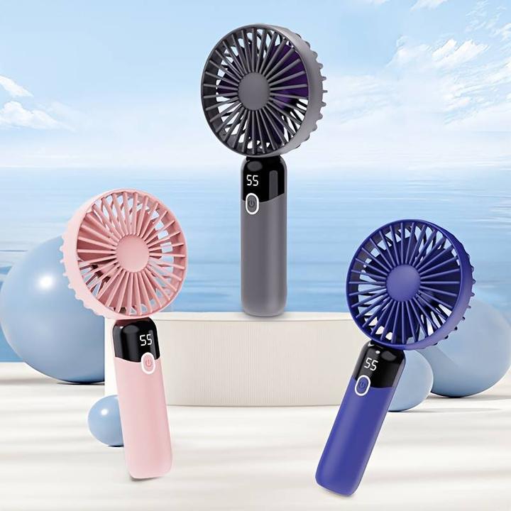 Produktbild PhoneLook Kompakter und portabler Mini USB Ventilator mit LED Anzeige und abnehmbarer Standfuss