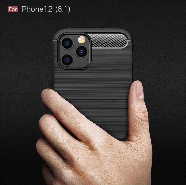 Actual product image Screenguard Carbon Brushed Case (Apple iPhone 12)