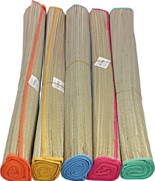 Jean Products Strandmatte 180x60cm mit farb.Rand sort.gerollt (180 x 60 cm)