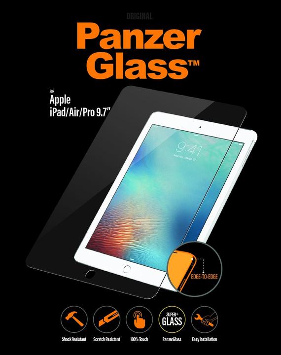 Actual product image PanzerGlass Real (1 Piece, iPad Pro 9.7 2016 (1. Gen), iPad 2017 (5th gene), iPad 2018 (6th gene), iPad Air, iPad Air 2014 (2. Gen))