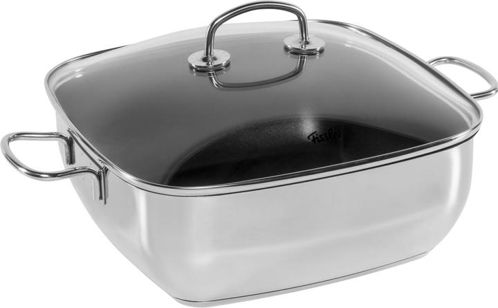 Actual product image Fissler Secural® Roaster 28cm square with glass (21.50 cm, Casserole + Stewpot, Stainless steel)
