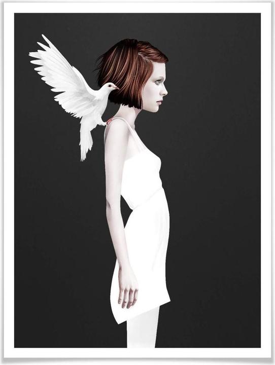Image du produit Trenddeko Only you - Colombe blanche (30 x 40 cm)