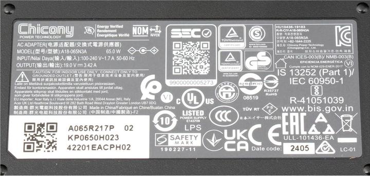 Actual product image Acer KP.0650H.025 (65 W)
