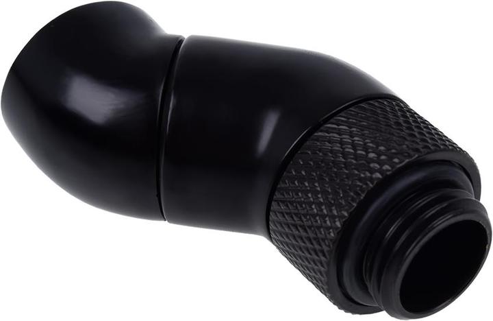 Actual product image Alphacool Icicle angle adapter double 45° rotatable G1/4 AG to G1/4 IG