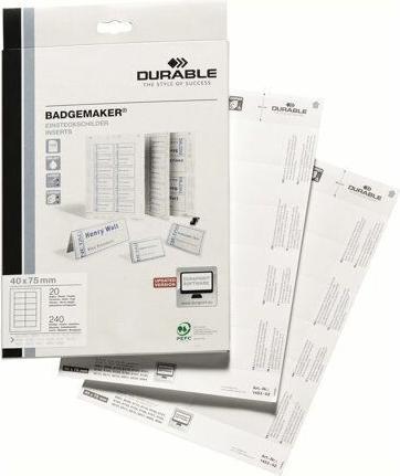 Image du produit Durable Étiquettes à insérer Badgemaker pour badges nominatifs