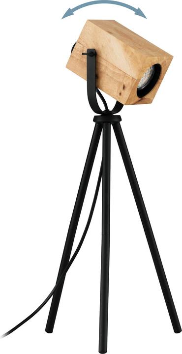 EGLO 43749 AYLES LED GU10 table lamp 1x3W black brown (GU10)