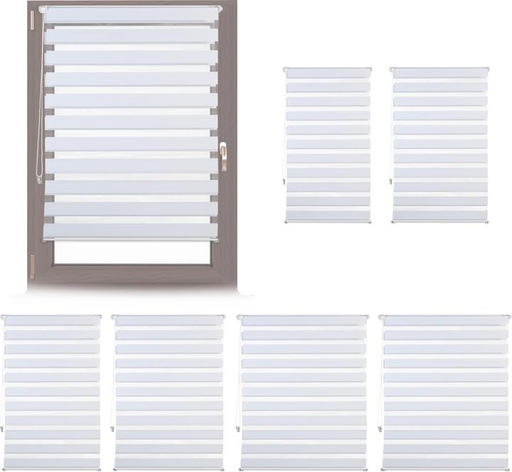 Relaxdays Double roller blind Klemmfix (110 x 6.5 x 156 cm)