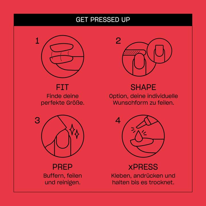 Produktbild OPI Xpress/On Nail Art (Kunstnägel, Rot)