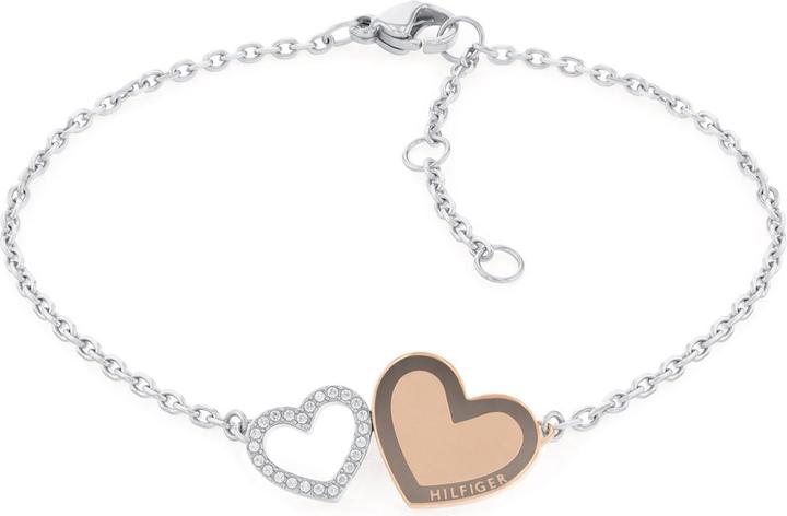 Tommy Hilfiger Bracelet Enamel Hearts (19.50 cm, Acier inoxydable, Émail)