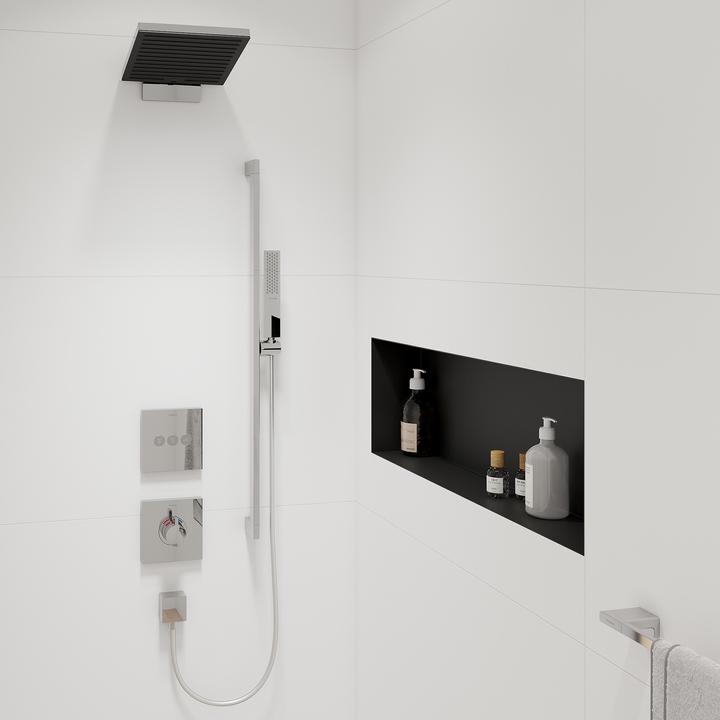 Actual product image hansgrohe Unica shower bar E Puro, 90 cm with Easy Slide shower head holder and shower hose, 24403