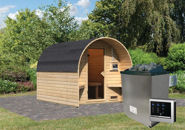 Produktbild Karibu 38 mm Sauna Fasshaus 2 (9 KW externe Steuerung)