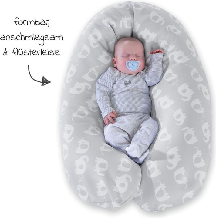 Actual product image Theraline Nursing pillow "The Comfort" with micro pearl filling incl. cover 180 cm (34 cm)
