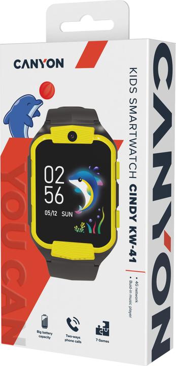 Image du produit Canyon Cindy KW-41, 1,69"IPS écran couleur 240280, ASR3603C, carte SIM nano, 192+128 MB, GSM(B3 (42.30 mm, 4G)