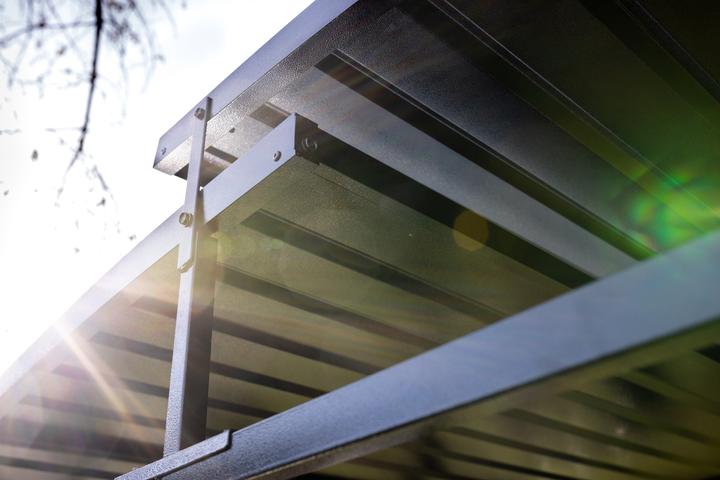 Immagine prodotto Grillfürst Padiglione barbecue in acciaio premium con tetto in metallo resistente alle intemperie (248 cm, 156 cm)