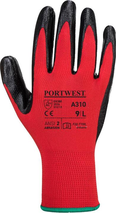 Actual product image Portwest Unisex Adult A310 Flexo Nitrile Grip Gloves (M)
