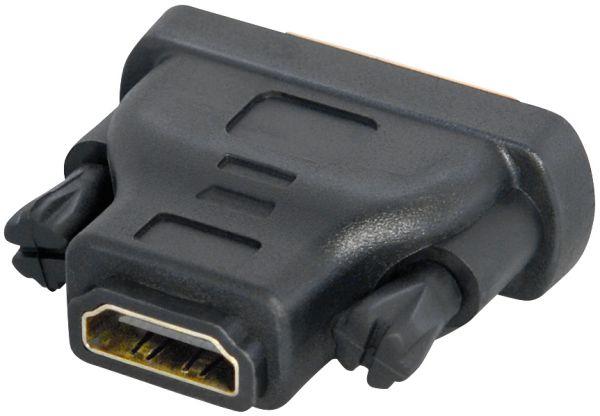 Produktbild Transmedia Adapter, a) von 1x DVI-D Stecker single link 24+1, b) auf 1x HDMI-Kupplung (DVI, HDMI)