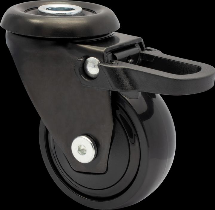 Wagner System 3C series swivel castor for furniture with total wheel stop, wheel width 20 mm