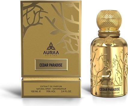 Actual product image Auraa Desire Cedar Paradise Extrait Perfume 100ml by - Strong Spicy Fresh Scent for Men - Saffron, N (Eau de parfum, 100 ml)