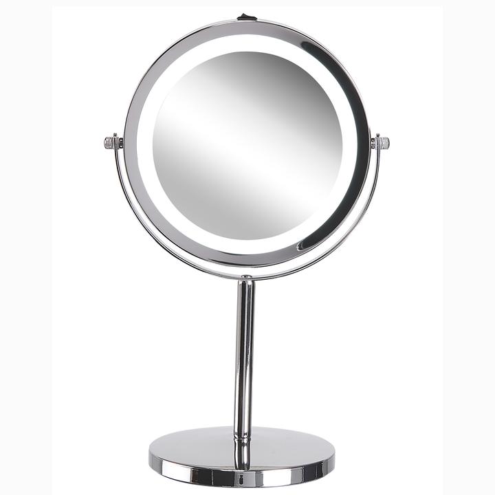 Produktbild Beliani Kosmetikspiegel silber mit LED-Beleuchtung ø 20 cm VERDUN