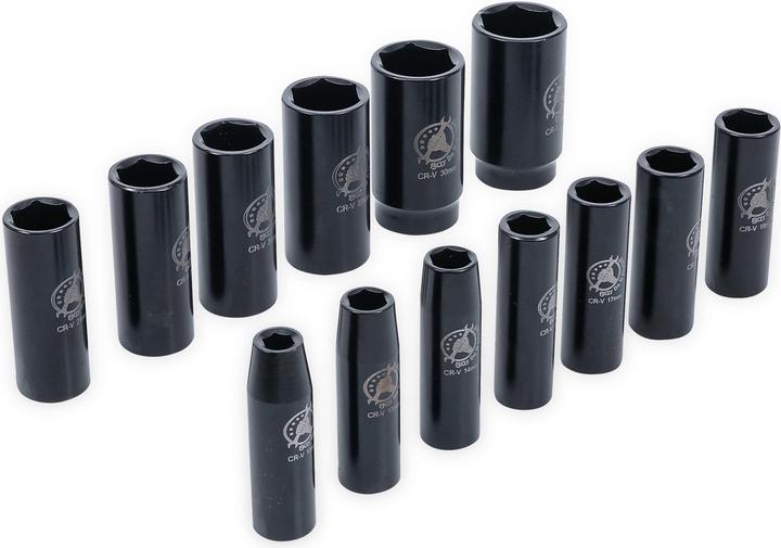Produktbild BGS Kraft-Steckschlüssel-Einsatz-Satz Antrieb 12,5 mm (1/2") SW 10 - 32 mm 13-tlg. (1/2")