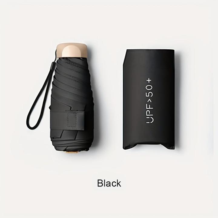 Actual product image Alopini Manual flat five-fold mini folding umbrella with low weight for sunny and rainy days