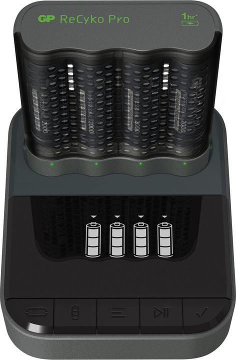 Image du produit GP Batteries ReCyko Pro Dockingstation + 4Port Ladeger./4xAA NiMh 2100mAh (1 pcs, AA, AAA, Piles rechargeables + chargeur)