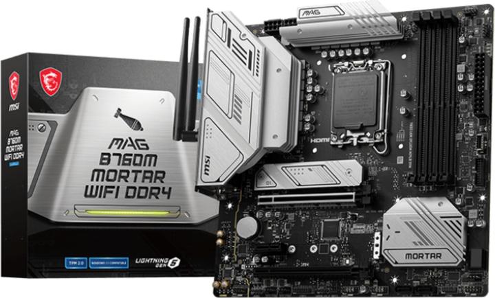 Produktbild MSI MAG B760M MORTAR WIFI (LGA 1700, Intel B760, mATX)