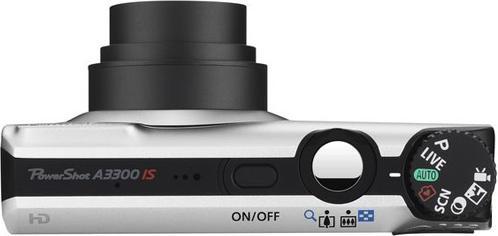 Produktbild Canon PowerShot A3300 IS, 16MP, 5x Zoom, HD-Movies, Silber (1/2,3'')