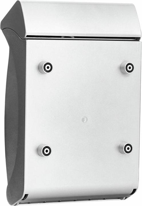 Produktbild Burg Wächter Briefkasten Kunststoff BxHxT 271/419/129 mm Swing silber mit Öffnungsstopp + Klappe