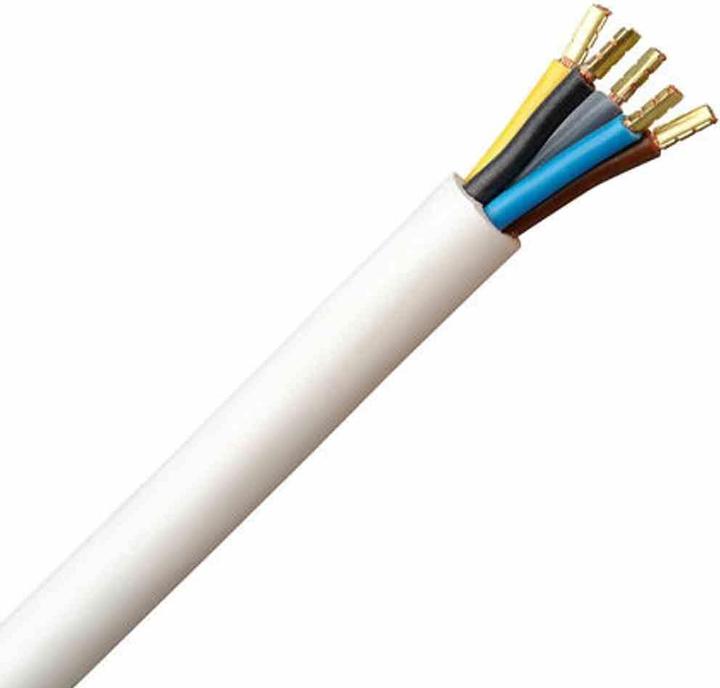 Image du produit Kopp Câble de raccordement pour cuisinière H05VV-F 5Gx2,5mm², 5 fils, 2m en sachet poly, couleur : blanc