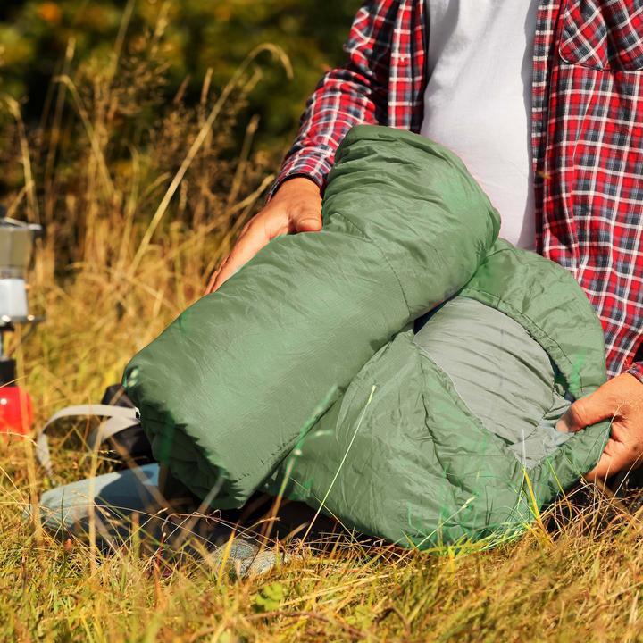 Produktbild Toboli Schlafsack Grün 210x75cm Deckenschlafsack 950g Erwachsene Decke Camping (210 cm)