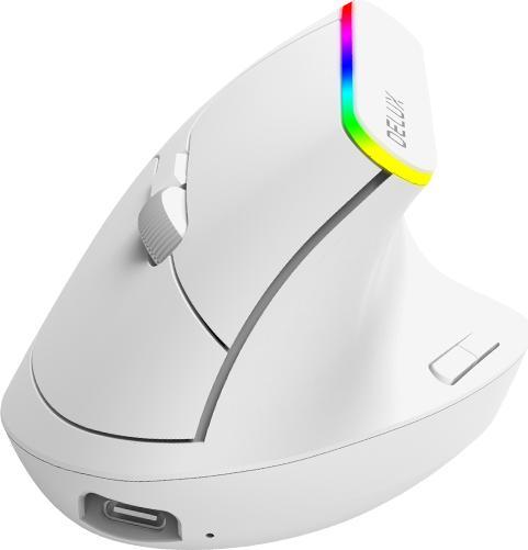 Actual product image Delux Wireless Vertical Mouse M618DB BT4.0 + 2.4Ghz 4000DPI RGB (Wireless)