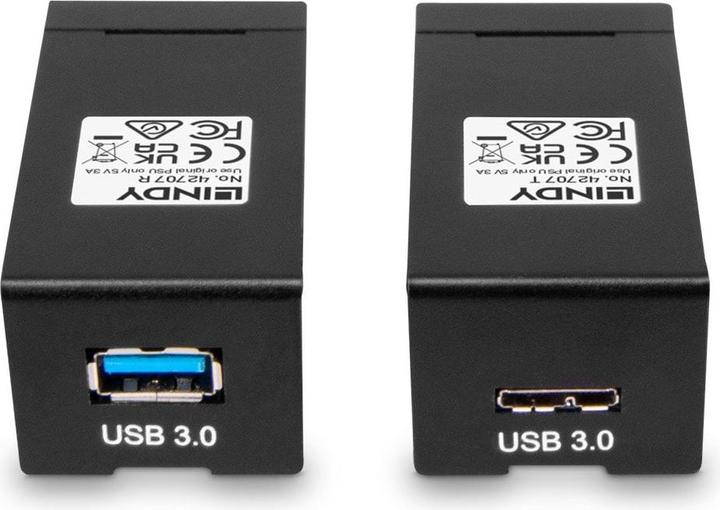 Produktbild Lindy USB 3.1 / 3.0 LWL/Fibre Optic Extender 400m (400 m, USB 3.1, USB 3.0)