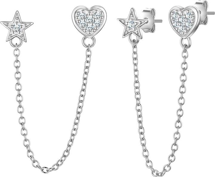 Produktbild Glanzstücke München Damen Ohrringe Herz/Stern Sterling Silber - 34598 (Sterling Silber)