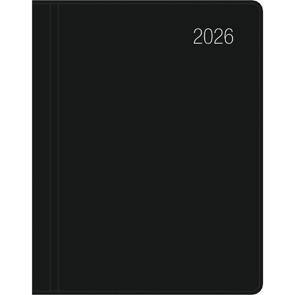 Produktbild Taschenkalender schwarz 2026 - Büro-Kalender 8,3x10,7- 1W/2S - flexibler Kunststoffeinband - (Deutsch)