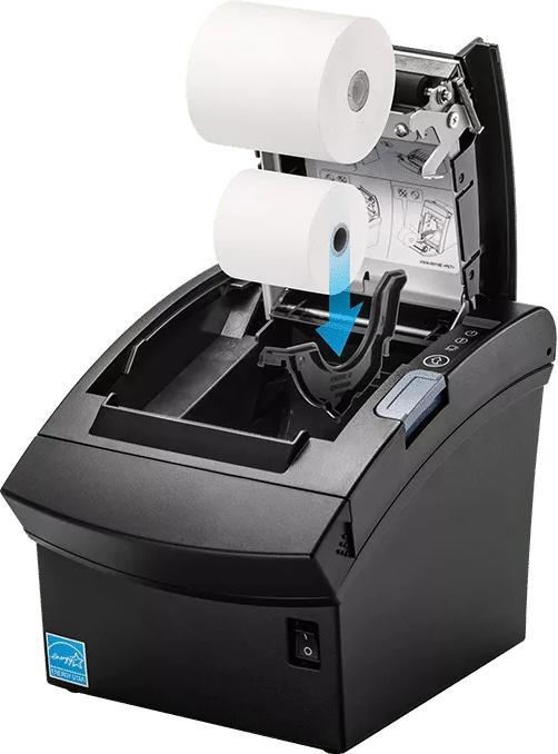 Image du produit Bixolon SRP-350V, cutter, USB, noir Imprimante de reçus, thermique directe, 7 points/mm (180dpi), largeur (USB 2.0)