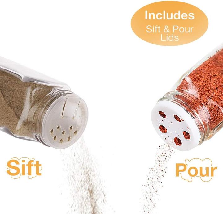Actual product image Meckily Set of 24 spice jars (Various spices, Herbs)