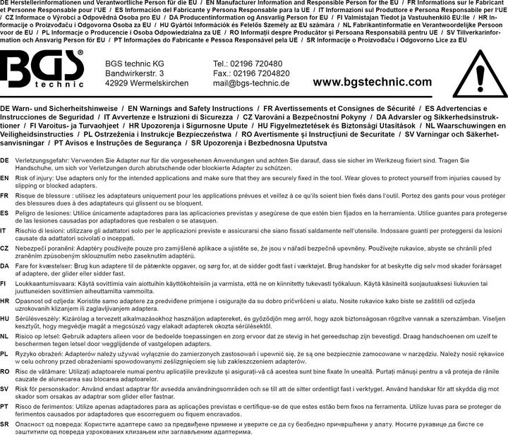 Image du produit BGS Adaptateur de bits (6,3 mm)