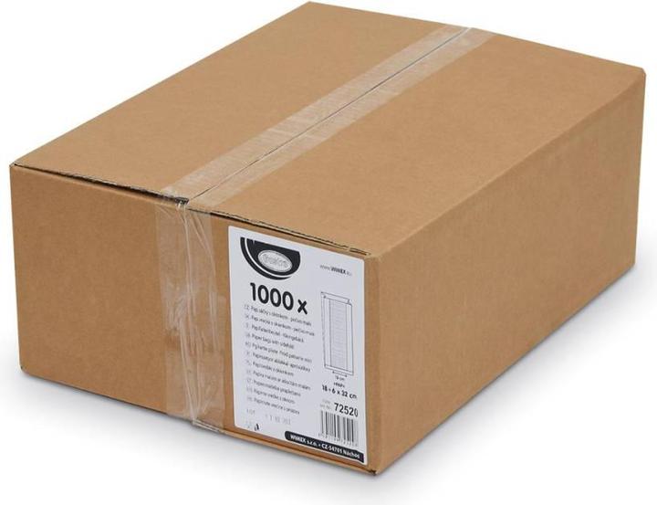 Produktbild Wimex.eu Papier Faltenbeutel mit Fenster 13cm 18+6 x 32 cm - 1000 Stück (1000 x)