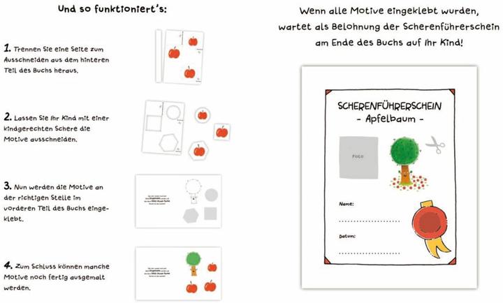 Immagine prodotto Scuoti il melo - il libro da ritagliare. Taglia, incolla e colora per bambini dai 3 anni in su.