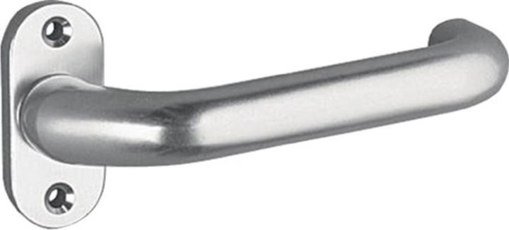 EDI Profilo maniglia apertura porta parte 1308/0800 alluminio F1 ovale 8 mm a gomito (Maniglia della porta)