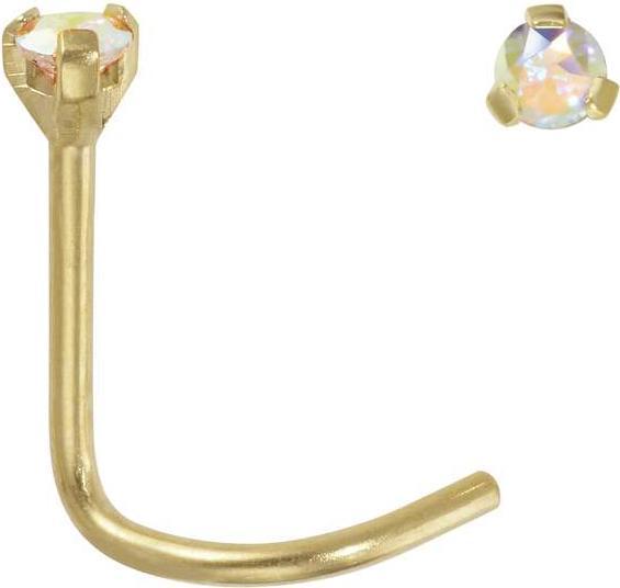 Immagine prodotto Bijouteria Piercing per naso (Titanio, Rivestimento in PVD (colore oro), Zirconia)