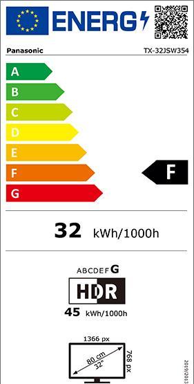 Energy Label Panasonic TX-32JSW354 (32", LCD, HD, 2021)